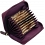 1642 Leather Zip Around Fan Style Credit Card Holder Berry