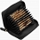 1642 Leather Zip Around Fan Style Credit Card Holder Black