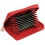 1642 Leather Zip Around Fan Style Credit Card Holder Poppy