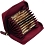 1642 Leather Zip Around Fan Style Credit Card Holder Poppy