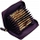 1642 Leather Zip Around Fan Style Credit Card Holder Purple