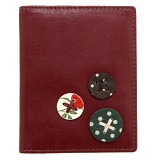 1642 Buttons Leather Travel Pass / Oyster Card Holder Wallet