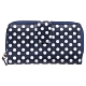 1642 Polka Large Leather Flap Over Purse with Coin Pocket