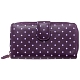 1642 Polka Large Leather Flap Over Purse with Coin Pocket