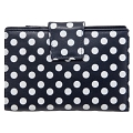 1642 Polka Medium Leather Flap Over Purse with Coin Pocket