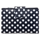 1642 Polka Medium Leather Flap Over Purse with Coin Pocket