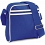 BagBase Retro Styled Mini Reporter / Small Shoulder Bag Blue / White