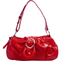Charley Clark Small Red Faux Leather Grab Handbag / Shoulder Bag Charley Clark Small Red Faux Leather Grab Handbag / Shoulder Bag