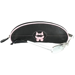 Ciccia Cat With Glasses Leather Spectacles / Glasses Case