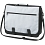 Halfar Business Shoulder Bag / Messenger / Courier Flapover Briefcase Light Grey 