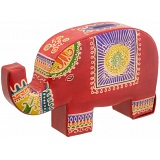 Harness Hand Painted Leather Elephant Money Box