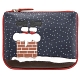 Harness Christmas Roof Applique Scene Leather Coin Purse