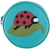 Harness Ladybird Applique Circular Leather Coin Purse