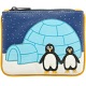 Harness Penguin Zip Top Applique Leather Coin Purse Harness Penguin Zip Top Applique Leather Coin Purse