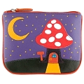 Harness Toadstool and Moon Applique Leather Coin Purse Harness Toadstool and Moon Applique Leather Coin Purse