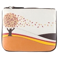 Harness Autumn Tree Scene Applique Leather Coin Purse