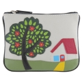 Harness Petal Tree Applique Leather Coin Purse