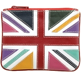 Harness Multi Colour Union Jack Applique Leather Coin Purse 2012