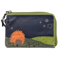 Lyla and Tilly Hedgehog and Stars Applique Leather Wrist Purse