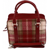 Mala Leather Abertweed Tri Zip Leather Handbag / Grab Bag