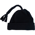 Spotty Dog Navy Blue Baby Fleece Tassel Bobble Hat / Winter Beanie Cap