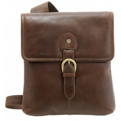 Yoshi Anderson Leather Flap Over Across Body Bag YB85