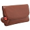 Yoshi Hampstead Flap Over Leather Clutch Bag / Evening Bag Chestnut