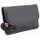 Yoshi Hampstead Metallic Flap Over Leather Clutch Bag / Evening Bag Gunmetal Black