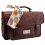 Yoshi Sedgwick Hope Springs Leather Satchel / Business Briefcase Work Bag Chocolate