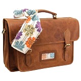 Yoshi Sedgwick Hope Springs Leather Satchel / Business Briefcase Work Bag
