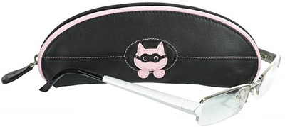 Ciccia Cat With Glasses Leather Spectacles / Glasses Case