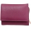1642 Flap Over Leather Purse with Zip Coin Section Berry