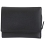 1642 Flap Over Leather Purse with Zip Coin Section Black
