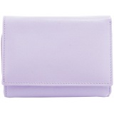 1642 Flap Over Leather Purse with Zip Coin Section