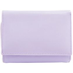 1642 Flap Over Leather Purse with Zip Coin Section