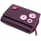 1642 Buttons Detail Medium Flap Over Leather Purse Purple