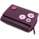 1642 Buttons Detail Medium Flap Over Leather Purse