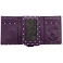 1642 Polka Small Leather Flap Over Purse with Coin Pocket (Purple)