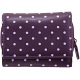 1642 Polka Small Leather Flap Over Purse with Coin Pocket (Purple)