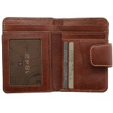 1642 Vachetta Medium Leather Flap Over Tab Purse