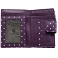 1642 Polka Medium Zip Around Leather Purse (Purple)