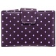 1642 Polka Medium Zip Around Leather Purse (Purple)