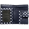 1642 Polka Medium Zip Around Leather Purse (Navy)