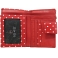 1642 Polka Medium Zip Around Leather Purse (Red)