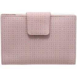 1642 Circles Medium Zip Around Leather Tab Purse