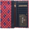 1642 Polka Dots Large Flap Over Leather Purse (Bow Print)