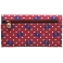 1642 Polka Dots Large Flap Over Leather Purse (Bow Print)