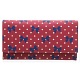 1642 Polka Dots Large Flap Over Leather Purse (Bow Print)