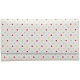 1642 Polka Dots Large Flap Over Leather Purse (White)