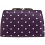 1642 Polka Slim Frame Clip Top Leather Coin Purse Purple